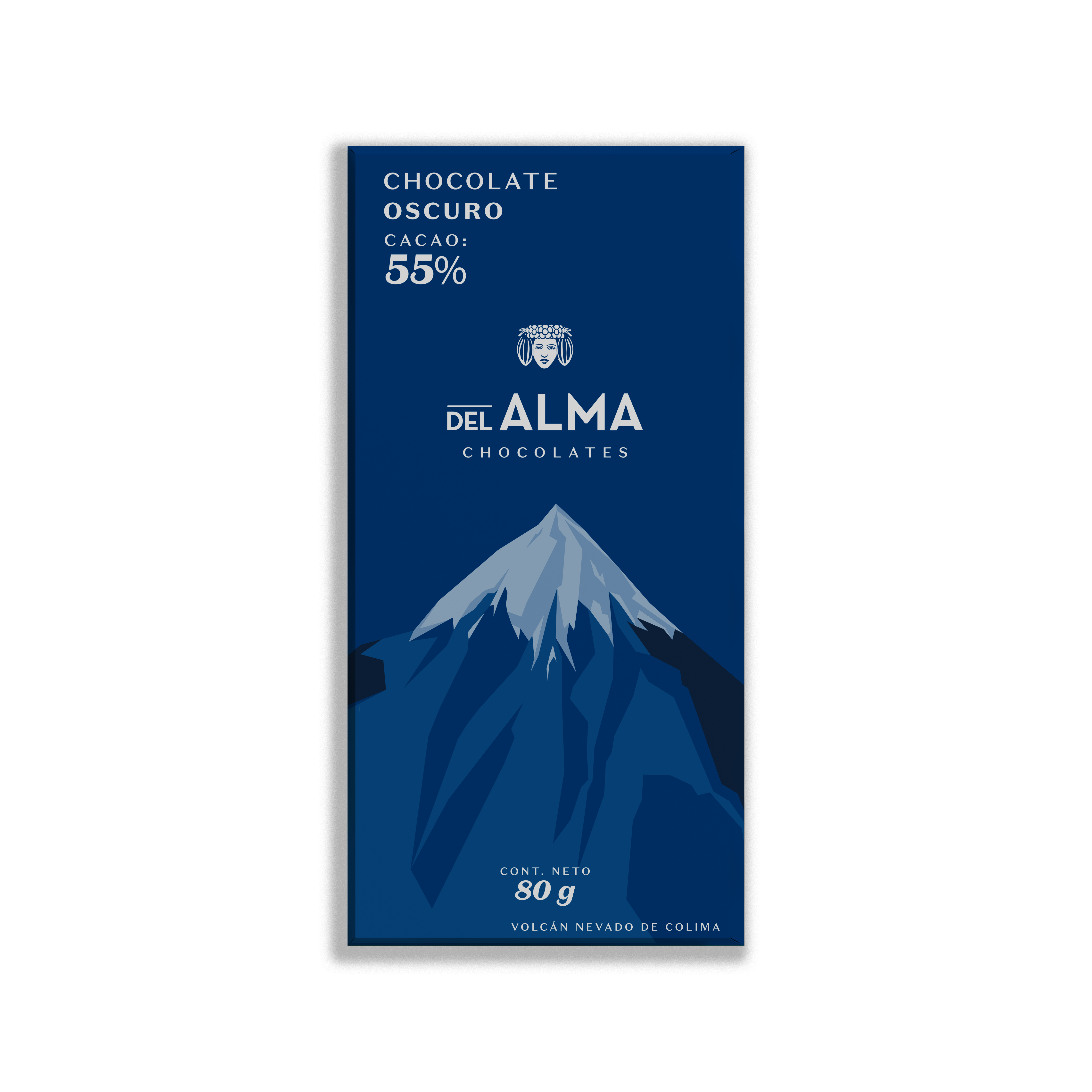 Tableta de Chocolate Oscuro 55% Cacao 80gr