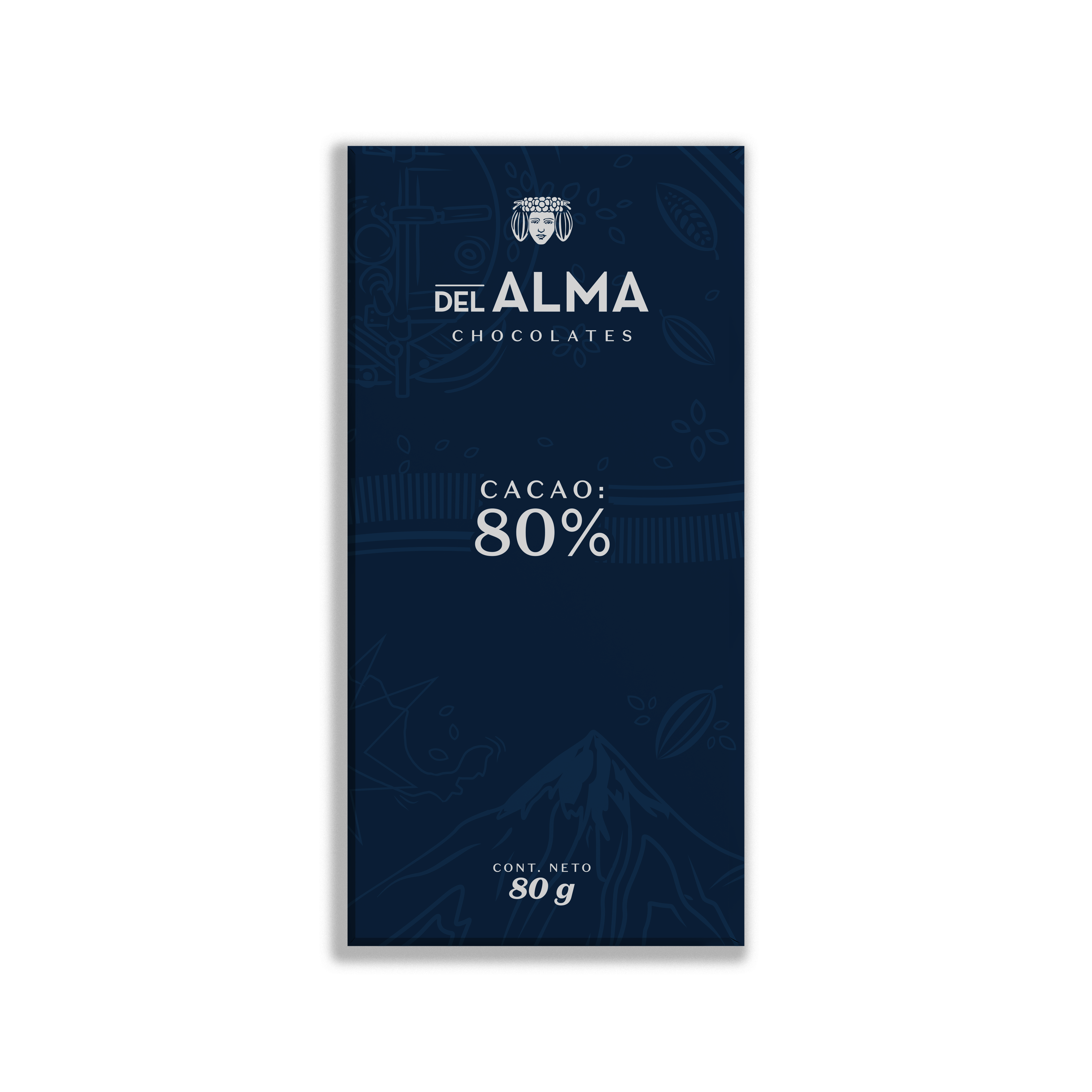Tableta de Chocolate 80% Cacao Sin Leche